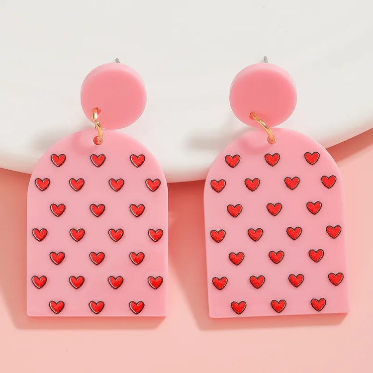 Sweetheart Sprinkle Stud Drops