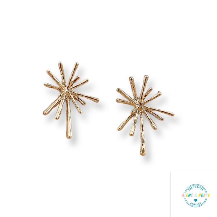 Gold Burst Earrings