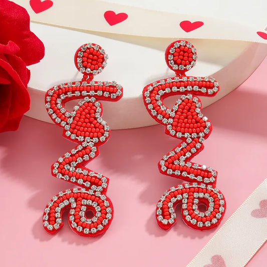 Love Script Statement Earrings